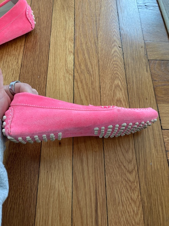 M. Gemi Hot Pink Suede Penny Loafers